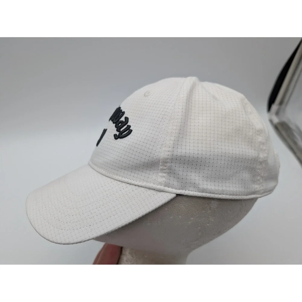 Callaway Golf Hat White Ripstop Odyssey Logo Adjustable Strapback Mens Cap